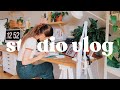 a week in my life as an artist | painting a cute outfit &amp; packing the last happy mail | studio vlog