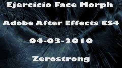 Face Morph After Effects CS4