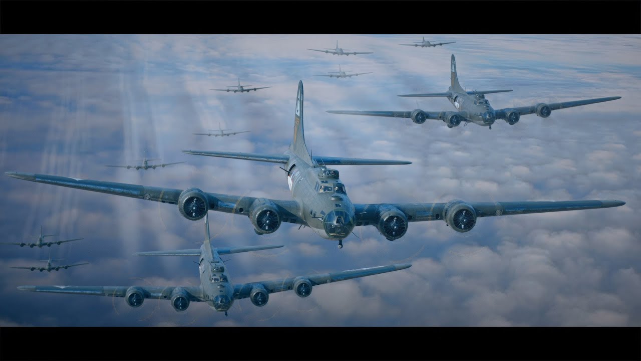 B 17 Formation - test shots - YouTube