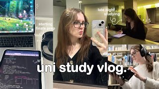 STUDY VLOG  finals prep begins, busy days at uni, late night library studying & uni stress