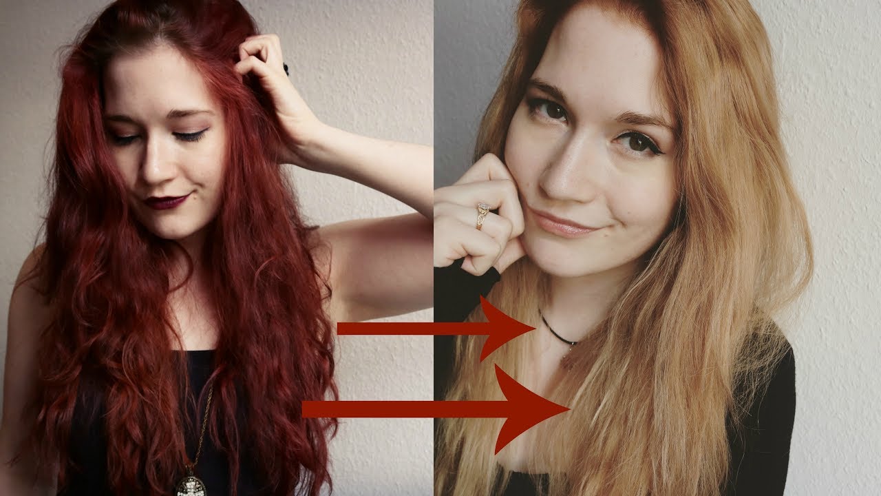 Haare heller machen rote Dunkelbraune Haare