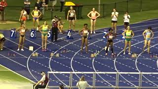 Race 1. 100m Hurdles Women, QLD International Track Classic, QSAC, Brisbane 28/03/2018