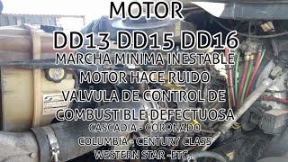 Freightliner Cascadia Motor Dd13 Dd15 Dd16 Problama Valvula De Control De Combustible Inestable