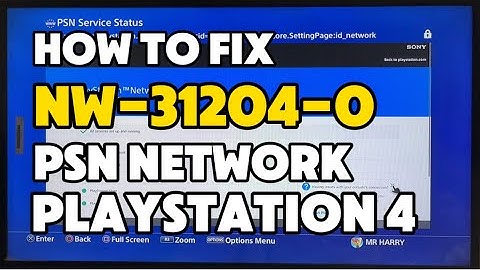How To Fix PS4 NW-31204-0 There Was an error connecting to the network