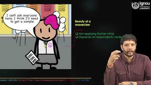 IGNOU Live Session on "Types of Sampling Errors and Control-1" for MCO-03, M.Com Students