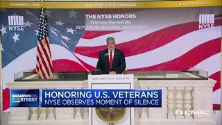 NYSE observes moment of silence to honor U.S. veterans