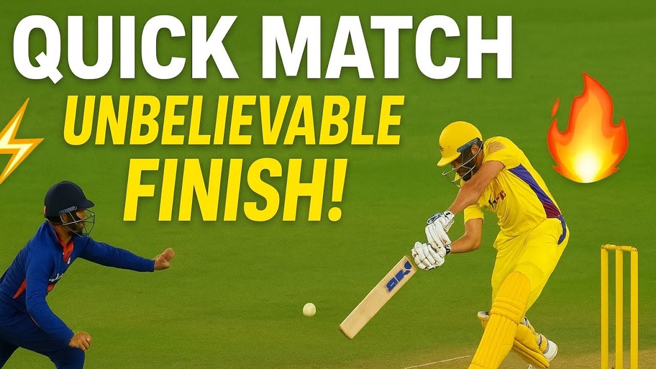 “Quick Match ⚡ Unbelievable Finish!” - YouTube