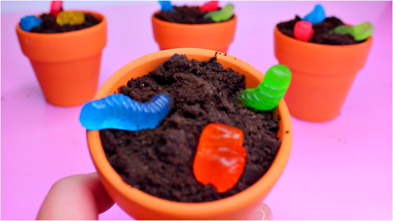How to Make an Edible Dirt Pot with WORMS YouTube