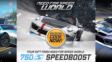 Need For Speed World 750 SpeedBoost FREE Code