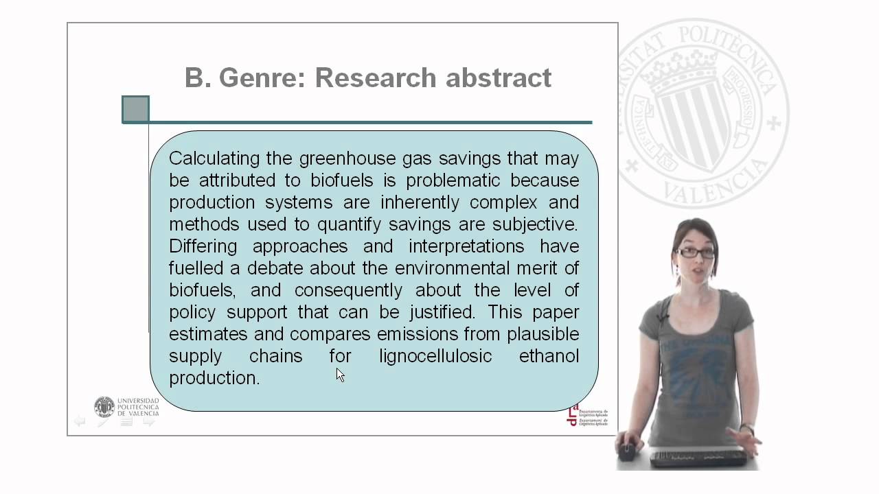 Academic Writing: some basic features |  | UPV
