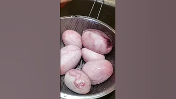Еда для гурманов. Бараньи яйца. Food for gourmet. Lamb eggs.