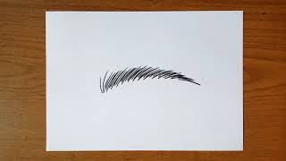 ? How to Draw Natural Eyebrow | كيفية رسم الحاجب الطبيعي