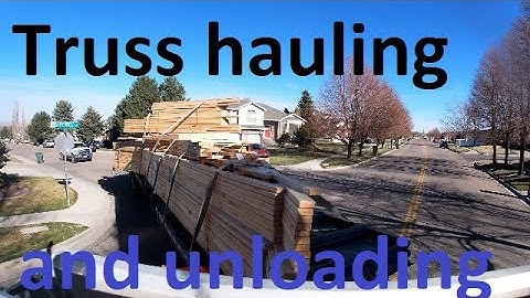 Truss hauling and unloading