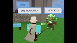 I Killed This Guy Only With Wooden Dao - Roblox Bedwars