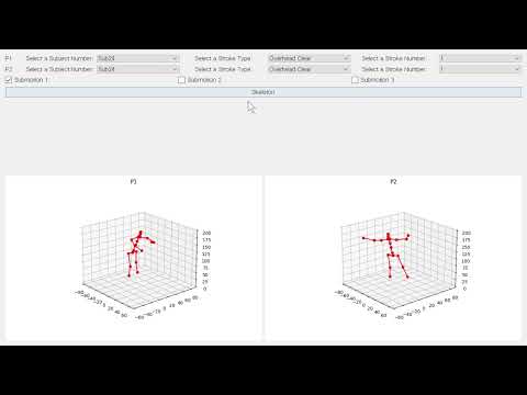 Badminton skeleton data visualization video 1