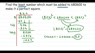 What is the least number which must be added to 680600 to make it perfect square.