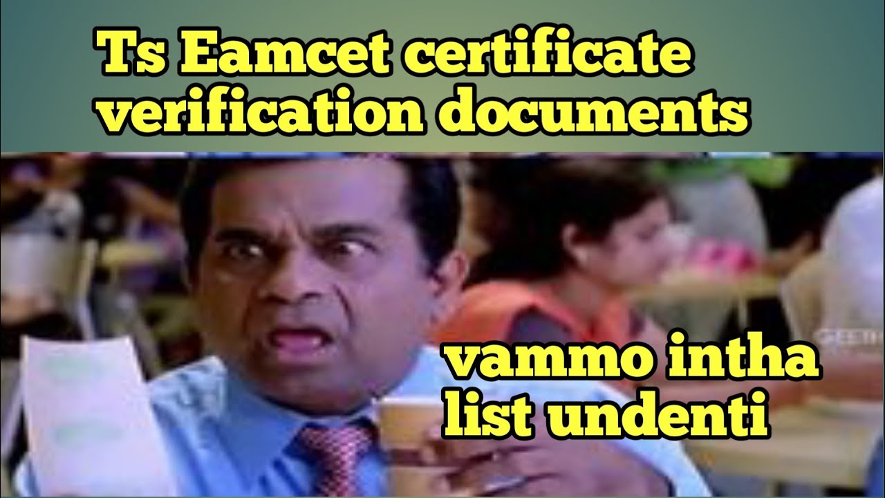 documents for certificate verification | ts eamcet 2023 documents for ...