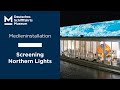Medieninstallation Screening Northern Lights auf dem Dach des Deutschen Schifffahrtsmuseums