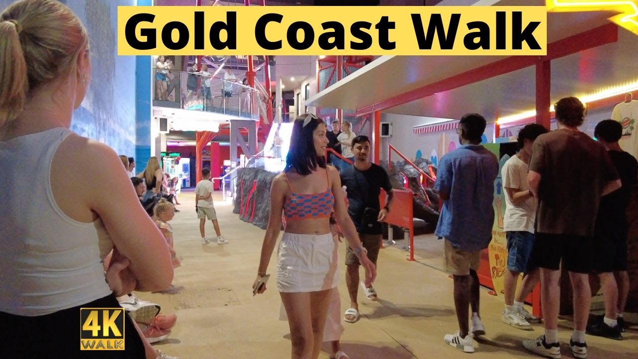 Surfers Paradise Gold Coast - Australia 🇦🇺 Night Time Walking Tour 4K 🌴