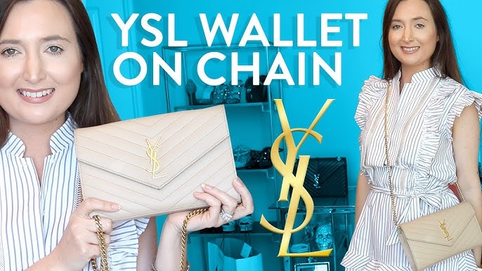 celebrity ysl envelope chain wallet