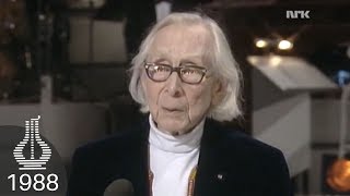 Harald Sæverud vinner Juryens Hederspris (Spellemannprisen 1988)