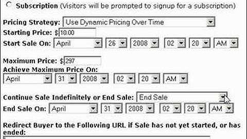 Setting up dynamic pricing