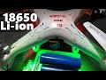 Drone Fly on 18650 Lithium Ion Battery Simple DIY MOD Longer Flight Time Syma X5 Jumper T8SG Review