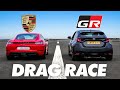 Toyota GR Yaris vs Porsche 718 Cayman | DRAG RACE