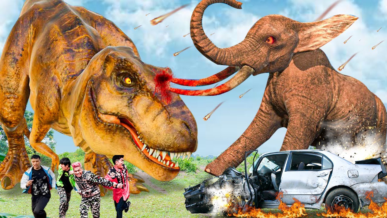 Blockbuster T-rex Chase 2023| T-rex Attack | Jurassic Park Fan Made Movie #16| HOT Movie @Ms. Luna