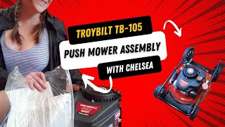 EASY How to Assemble Troy Bilt TB-105 Push Lawn Mower (Assembly instructions step by step)