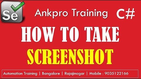 Selenium with C# 46 - How to Take Screenshot | ITakesScreenshot interface | Get browser screenshot