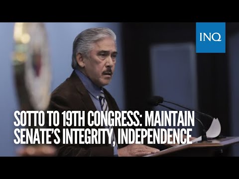 Sotto to 19th Congress: Maintain Senate’s integrity, independence