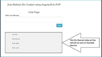Auto Refresh Div Content using AngularJS in PHP