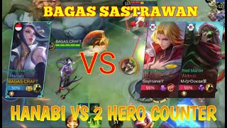 HANABI VS 2 HERO COUNTER [ Hanabi datang satu desa KONOHA kabur] BAGAS SASTRAWAN - Mobile legends