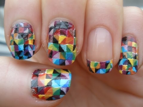 Colorful Kaleidoscope Nail Art Tutorial