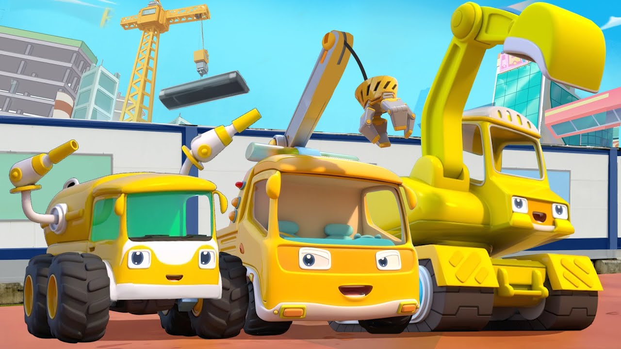 Construction Trucks are Here! | Excavator | Nursery Rhymes & Kids Songs | BabyBus - Cars World