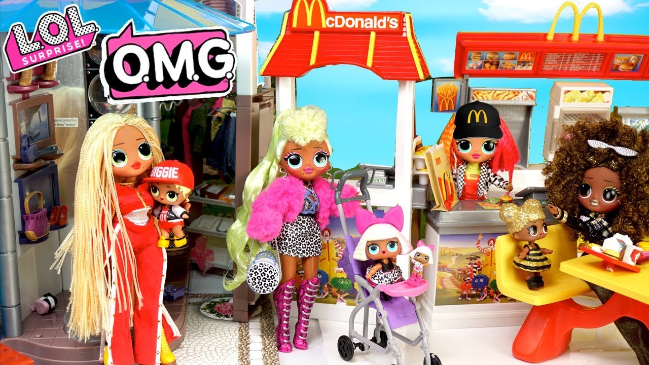 LOL Doll Family Summer Morning Routine - Shopping with LOL OMG Dolls 