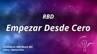 RBD - Empezar Desde Cero (com coro) Karaoke