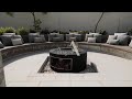 Diskos  concrete outdoor firepit  baytik design dubai