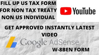 HOW  TO FILL UP US TAX FORM FOR NON-US TAX TREATY COUNTRIES |W-8BEN FORM | NO PAN/TIN/SSN NEEDED |