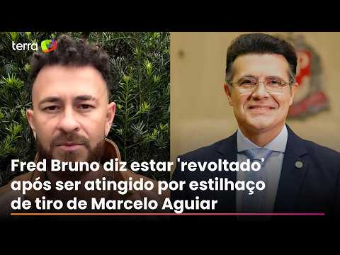 Fred Bruno diz estar 'revoltado' após ser atingido por estilhaço de tiro de Marcelo Aguiar em SP