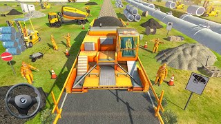 도시 건설 시뮬레이터 굴삭기 크레인 - 고속도로 차량 빌더 로드 - Android GamePlay #5 screenshot 4
