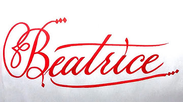 Beatrice Name Signature Calligraphy Status | How to improve Cursive Handwriting | Cut Marker | art