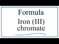 Iron III Chromate Concepts