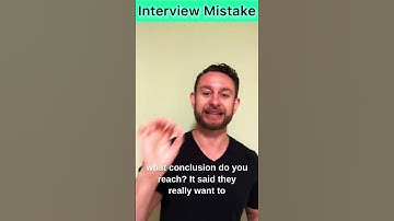 A Common Interview Mistake a TON of Candidates Make in the Job Interview Process #shorts #interview