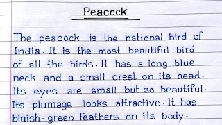 Essay On Peacock In English || Essay On National Bird Of India || Peacock Essay In English ||