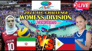 LIVE! ALAS PILIPINAS VS IRAN 2024 AVC CHALLENGE CUP WOMENS DIVISION LIVE SCOREBOARD