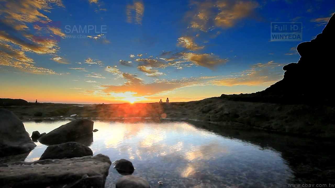 金山石門萬里夕陽黃昏晚霞月亮星星悶雷夜海岸縮時time Lapse Wb0153 Youtube