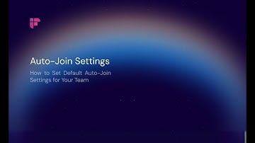 How to Set Default Auto-Join Settings for Your Team